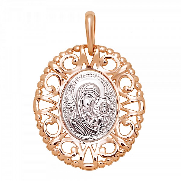 Ладанка золотая Матерь Божия Казанская 140199