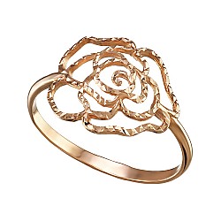 Кольцо золотое Роза 300355