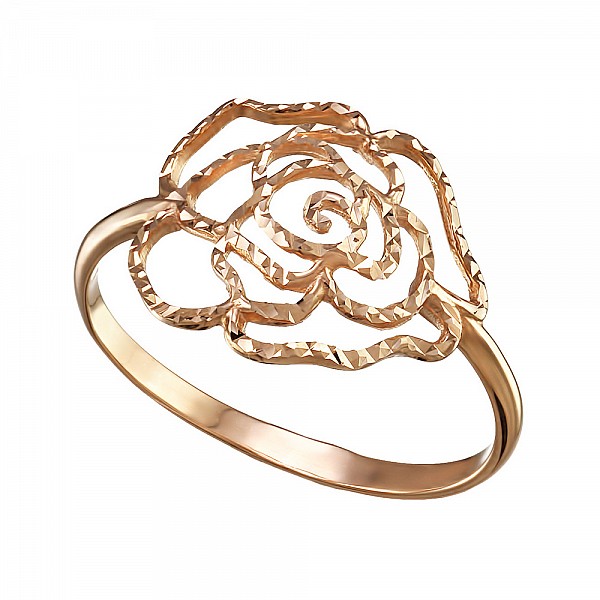 Кольцо золотое Роза 300355
