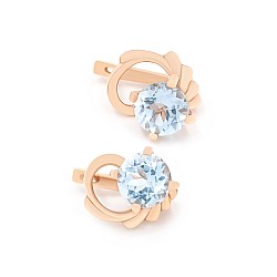 Серьги золотые с топазом 12263Тп