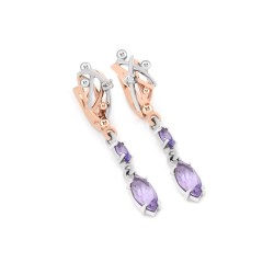 Серьги золотые с аметистом 12313