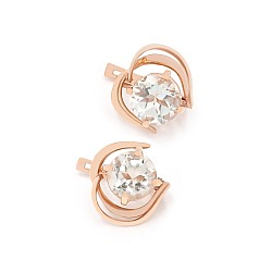 Серьги золотые с зеленым кварцем 12501КвЗ