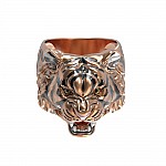 Перстень из красного золота «Тигр» с эмалью ТП1427-2