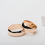 Обручальное кольцо золотое классическое 1ОК004