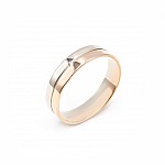 Обручальное кольцо золотое с фианитом 104-0005