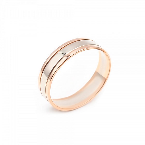 Обручальное кольцо золотое с фианитом 104-0006