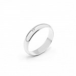 Обручальное кольцо золотое с бриллиантом классическое 3ОК025-1Дбр