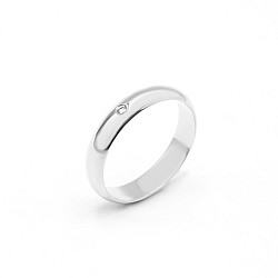 Обручальное кольцо золотое с бриллиантом классическое 3ОК025-1Дбр