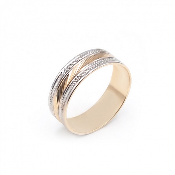 Обручальное кольцо золотое Американка АО3
