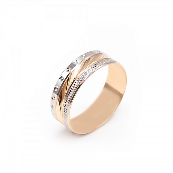 Обручальное кольцо золотое Американка АО9