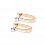 Сережки золоті з діамантами Д25749