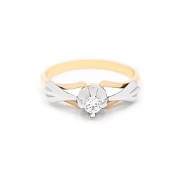 Кольцо золотое с бриллиантом П41660л