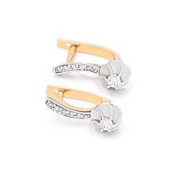 Сережки золоті з діамантами С37122