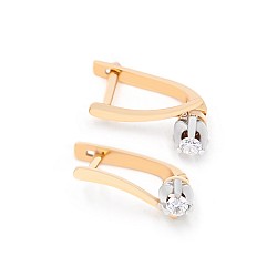 Сережки золоті з діамантами С39011