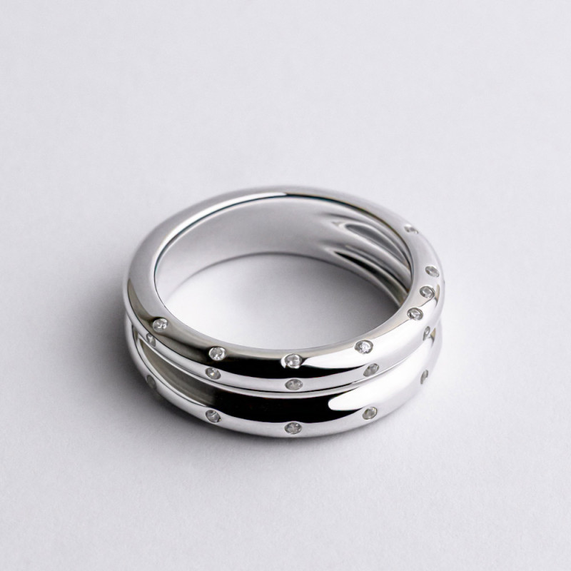 Кольцо серебряное с фианитами 2КН25/31