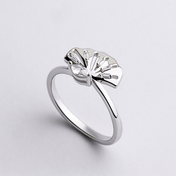 Кольцо серебряное с фианитами 2КН25/34