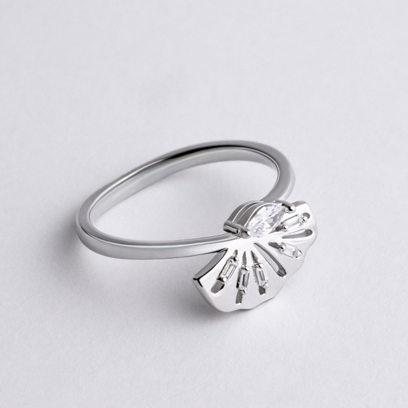 Кольцо серебряное с фианитами 2КН25/34