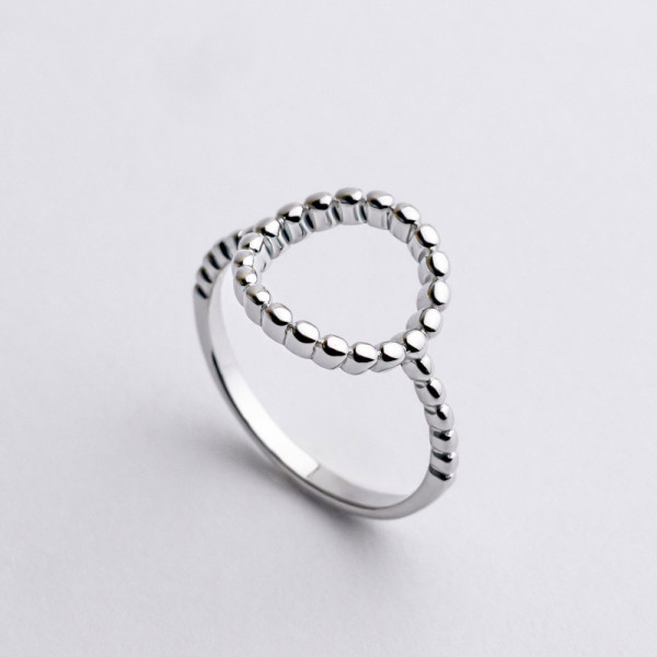 Кольцо серебряное Круг 2КН25/43