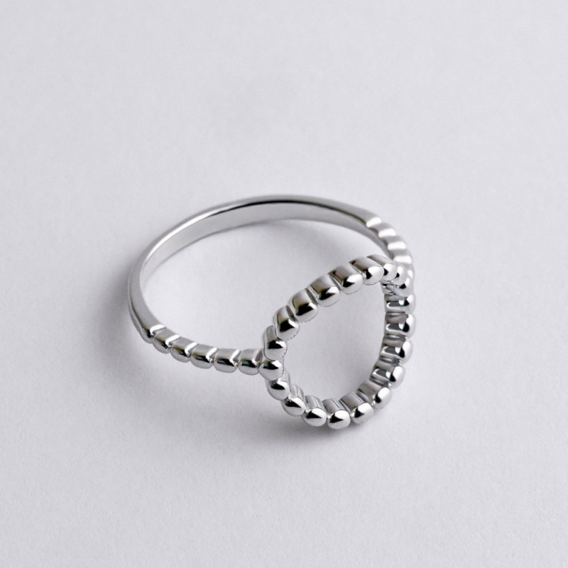 Кольцо серебряное Круг 2КН25/43
