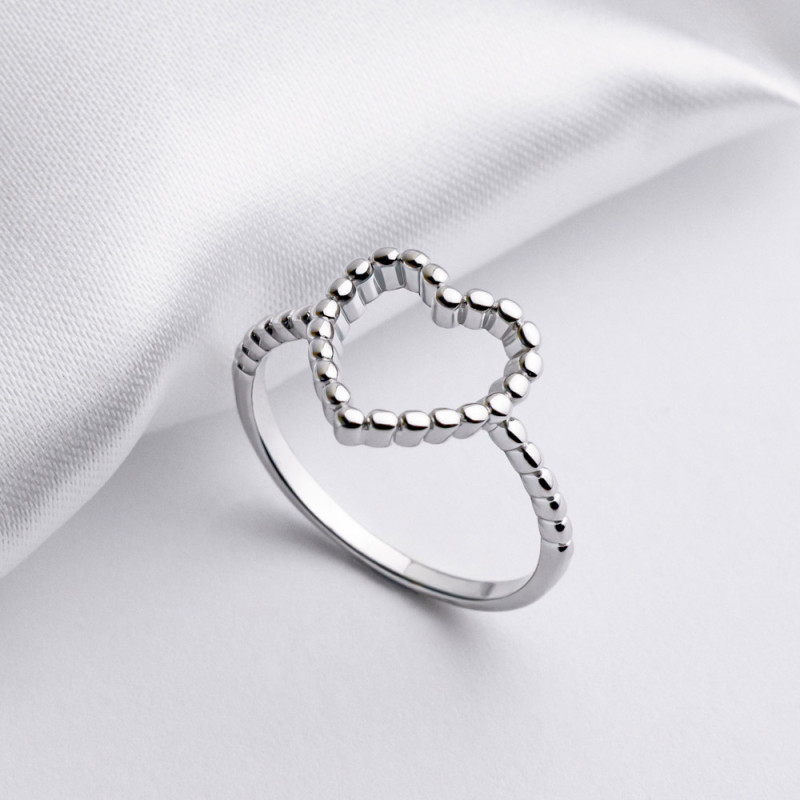 Кольцо серебряное Сердечко 2КН25/44