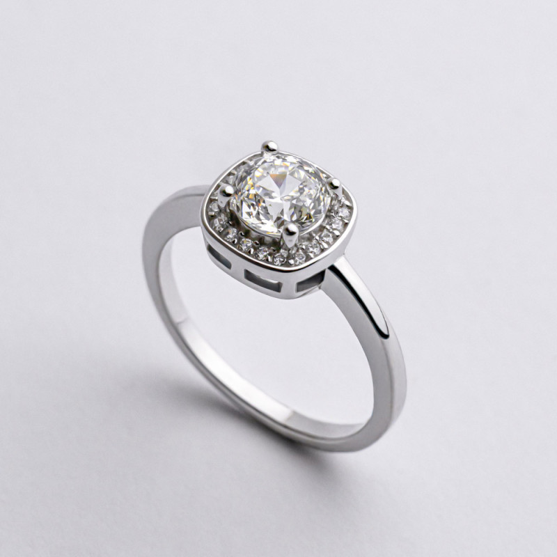 Кольцо серебряное с фианитами 2КЦ25/3б