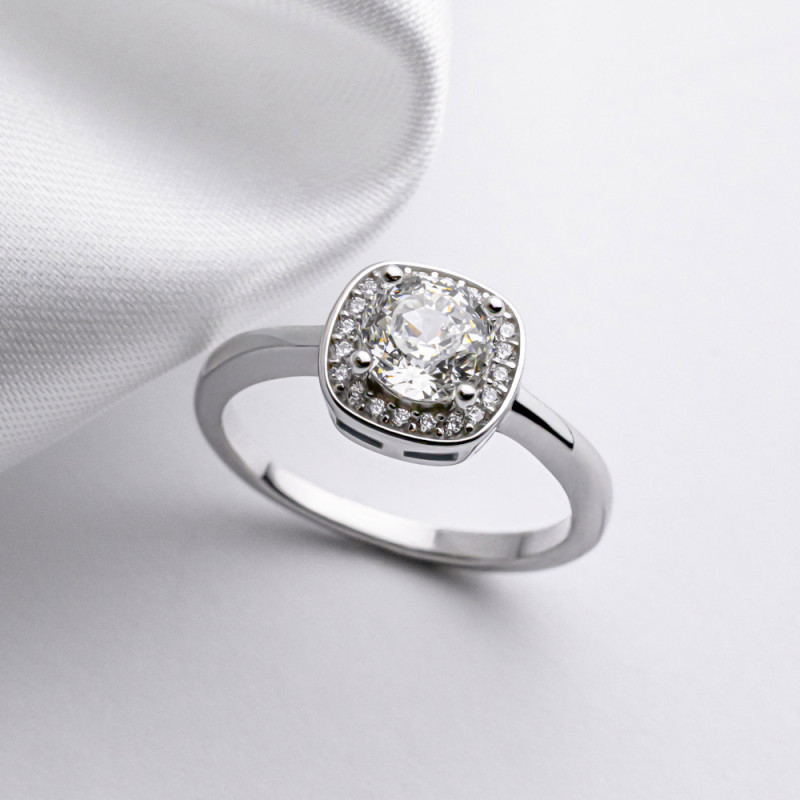 Кольцо серебряное с фианитами 2КЦ25/3б