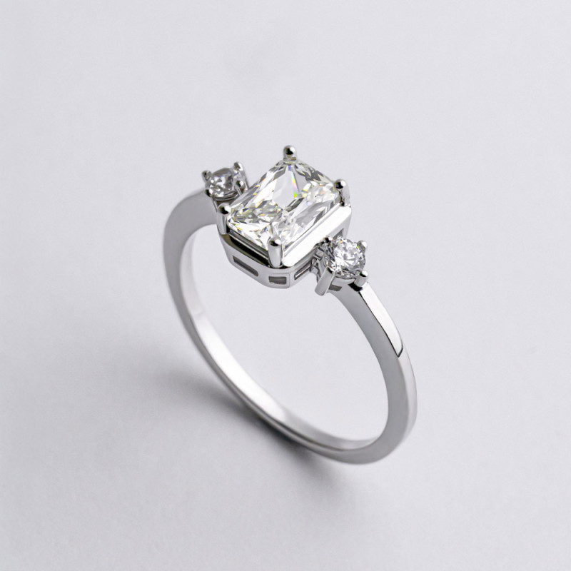 Кольцо серебряное с фианитами 2КЦ25/4б