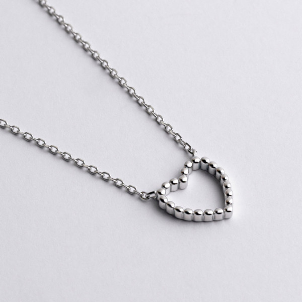 Колье серебряное Сердечко 2ЛН25/44