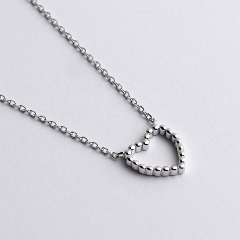 Колье серебряное Сердечко 2ЛН25/44