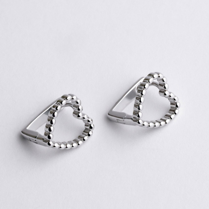 Серьги серебряные Сердечка 2СН25/44