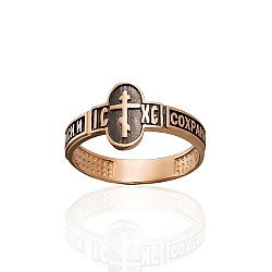 Кольцо золотое «Спаси и Сохрани» 1КВ2469