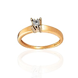 Кольцо золотое с фианитом 1КВ2787