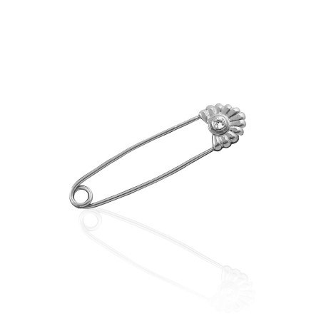 Шпилька срібна з фіанітом 2БШ204