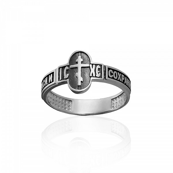 Кольцо серебряное «Спаси и Сохрани» 2КВ2469