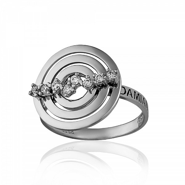 Кольцо серебряное с фианитами 2КВ2601