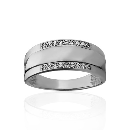 Кольцо серебряное с фианитами 2КВ2607