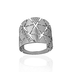 Кольцо серебряное с фианитами 2КВ2653
