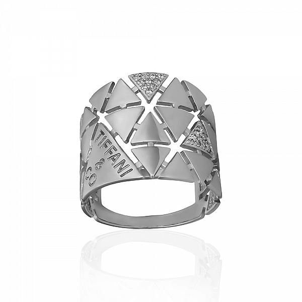 Кольцо серебряное с фианитами 2КВ2653