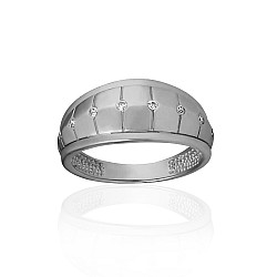 Кольцо серебряное с фианитами 2КВ2749