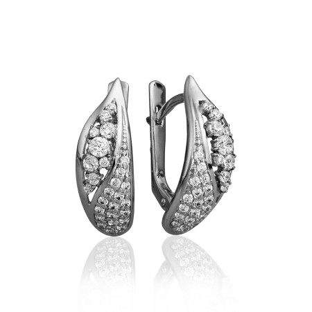 Серьги серебряные с фианитами 2СВ1249