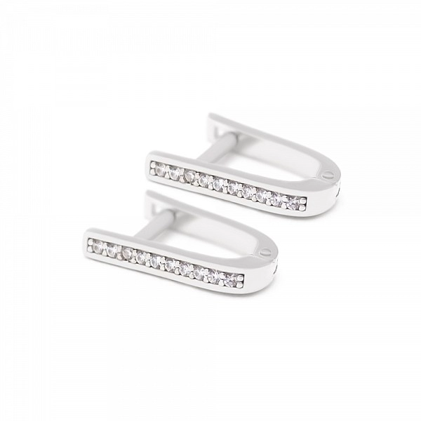 Серьги серебряные с фианитами 3739.1
