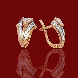 Сережки золоті з фіанітами 1к3-472