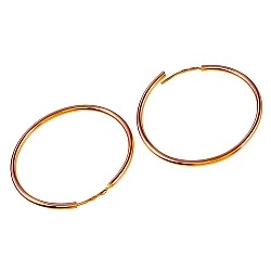 Сережки кільця золоті 35 мм 1С001/35