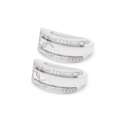 Серьги серебряные с фианитами 2СК25/12
