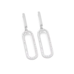 Серьги серебряные с фианитами 2СК25/16