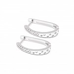 Серьги серебряные с фианитами 5591-р