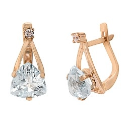 Сережки золоті з фіанітами 103-0019