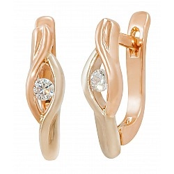 Сережки золоті з фіанітами 103-0055