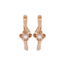 Серьги золотые  с фианитами 103-0151