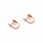 Серьги золотые с фианитами Цветочки 103-0855